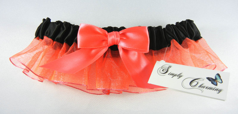 Neon Pink Ombre prom garter